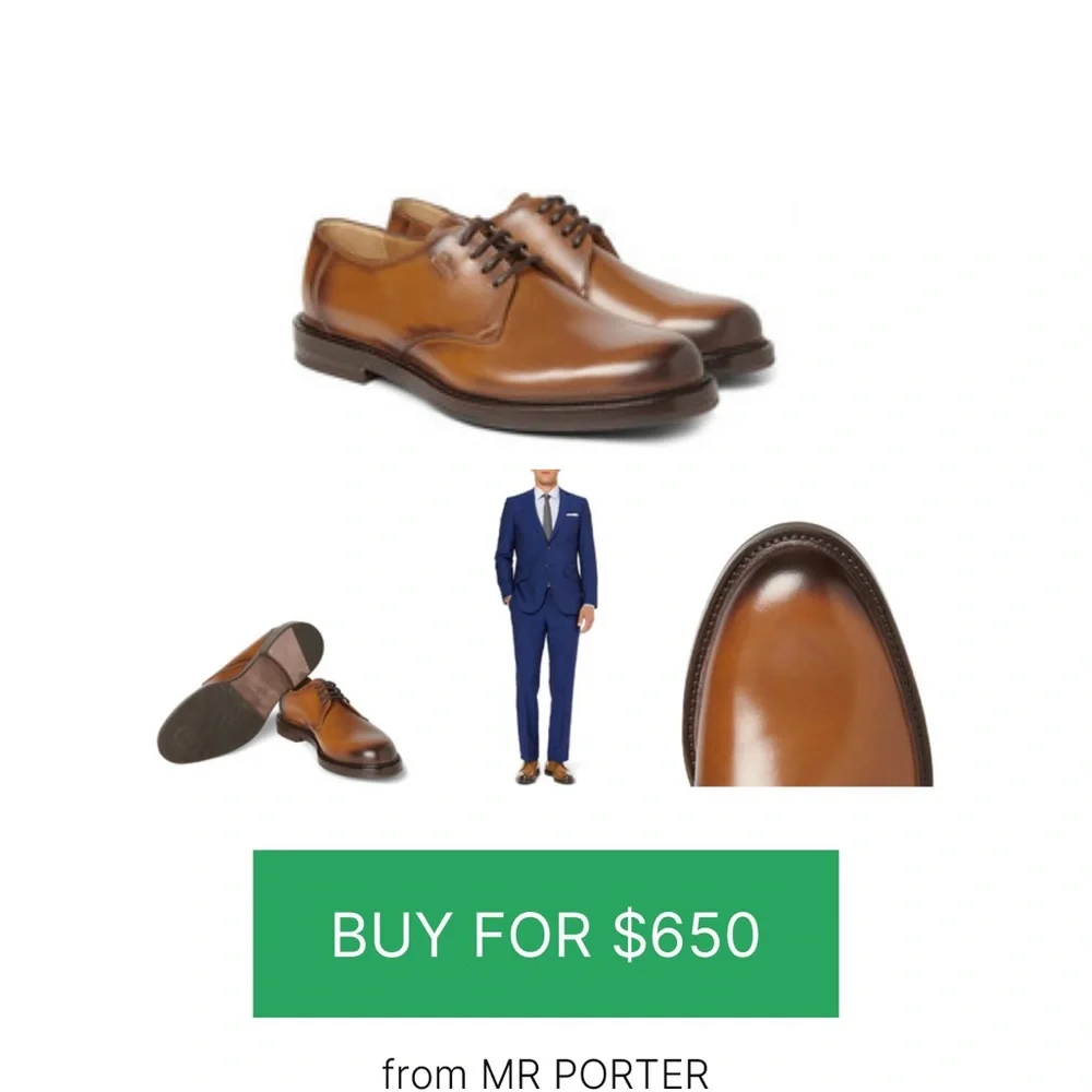 Gucci logo-debossed leather Derby shoes
